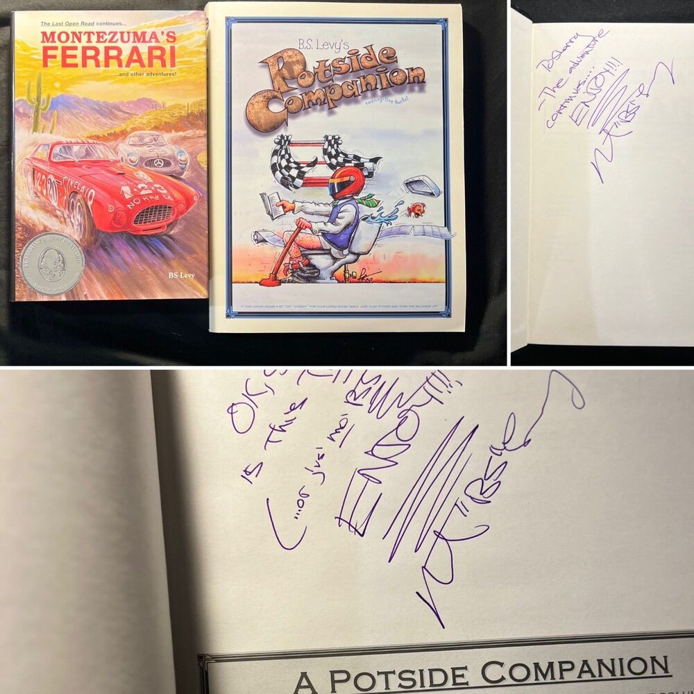 2 SIGNED x MONTEZUMA'S FERRARI & Potside companion by BS B.S. Levy